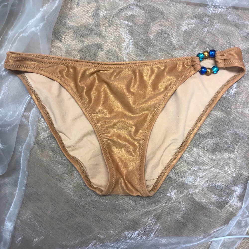 SEXY- W Swim gold bikini bottom
